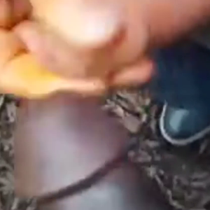 My friend's black cock in my mouth