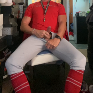 Baseball Alpha Stud JockDad87 Shoots a Load in Baseball Gear