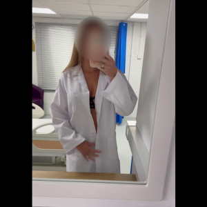 Sexy nurse examined this black patient